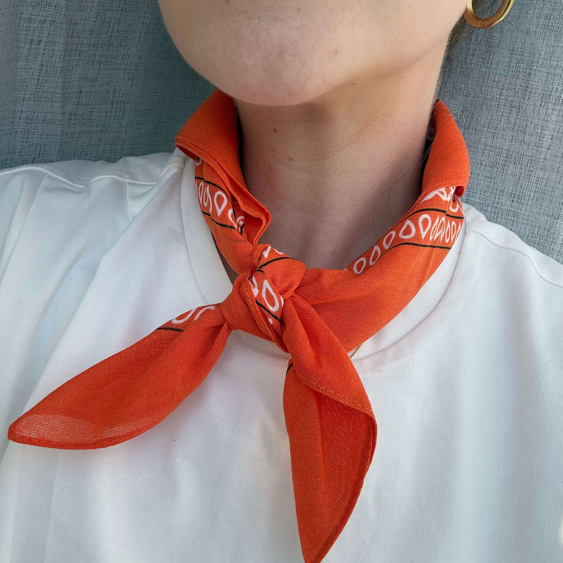 Oranje bandana sjaaltje koningsdag 100% katoen 