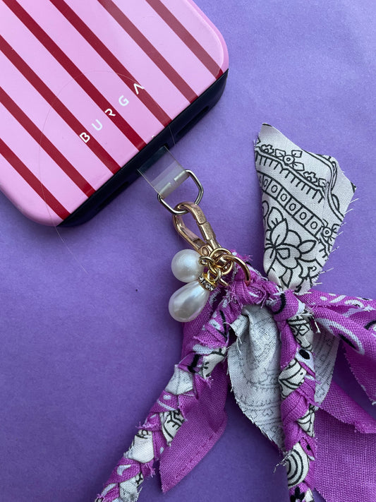 Telephone cord | The Fuchia Fizz accessory with charms