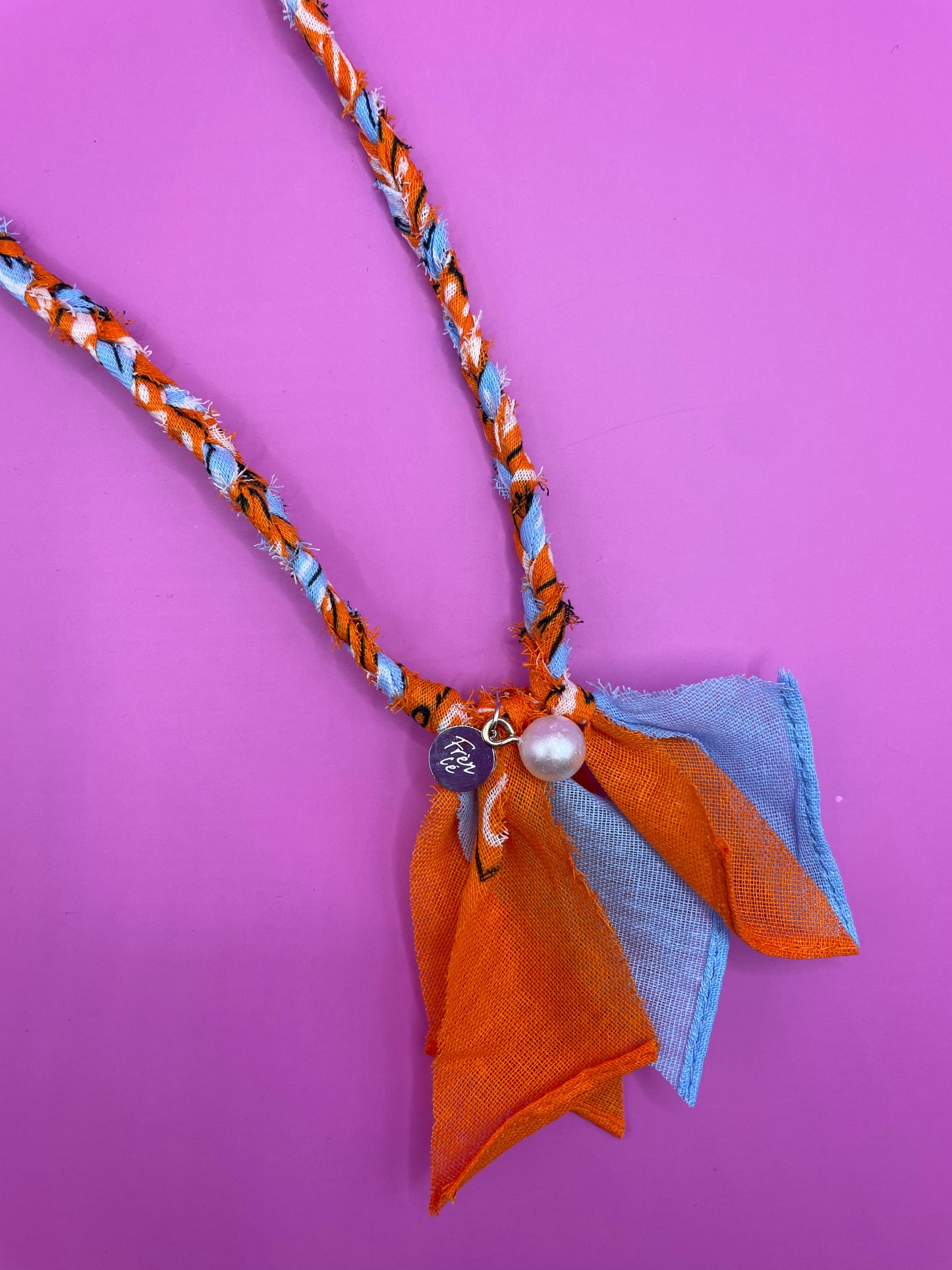 Bandana ketting | Oranje & blauw