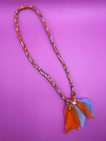 Bandana ketting | Oranje & blauw