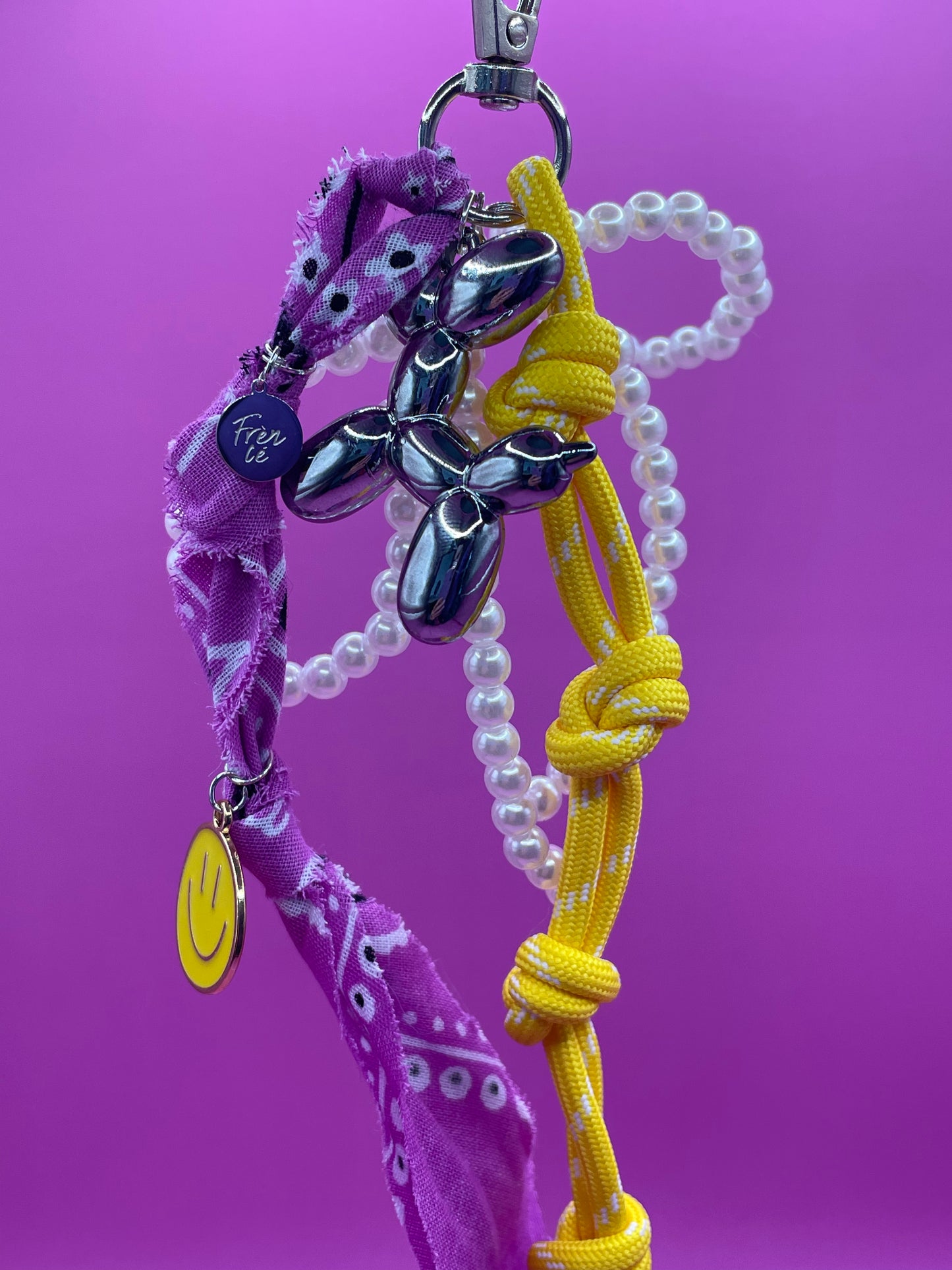 Telephone cord | The Fuchia Fizz accessory with charms