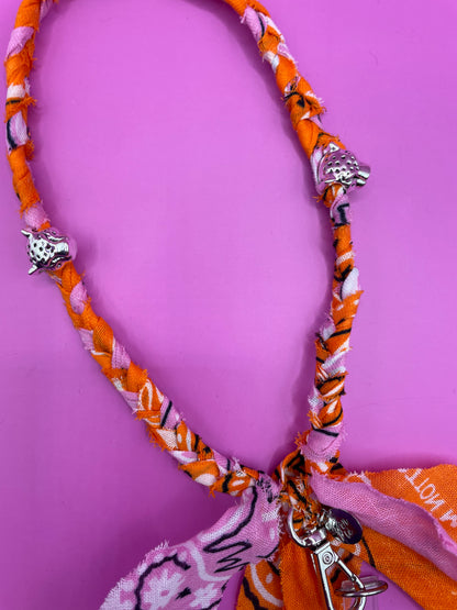 Telefoonkoord kort | Orange and pink panter