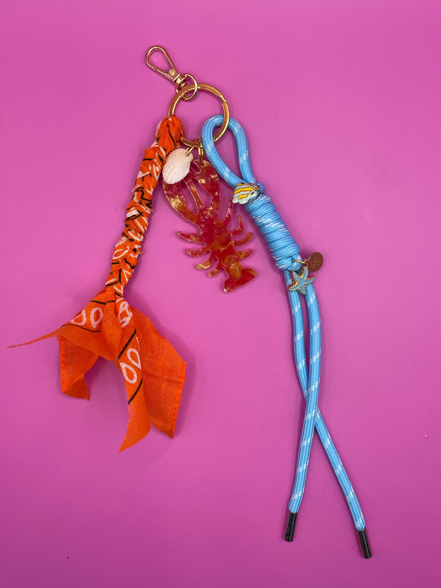 Telephone cord | The Fuchia Fizz accessory with charms