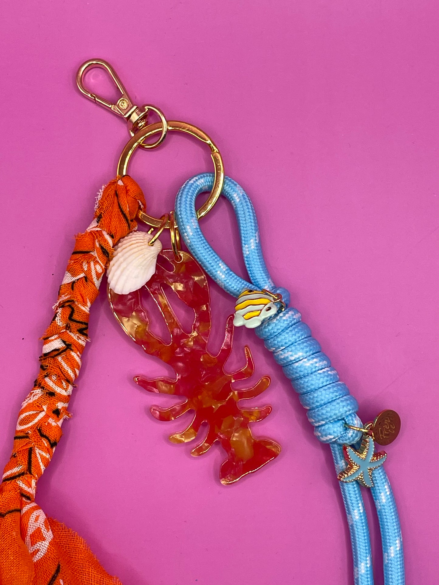 Telephone cord | The Fuchia Fizz accessory with charms