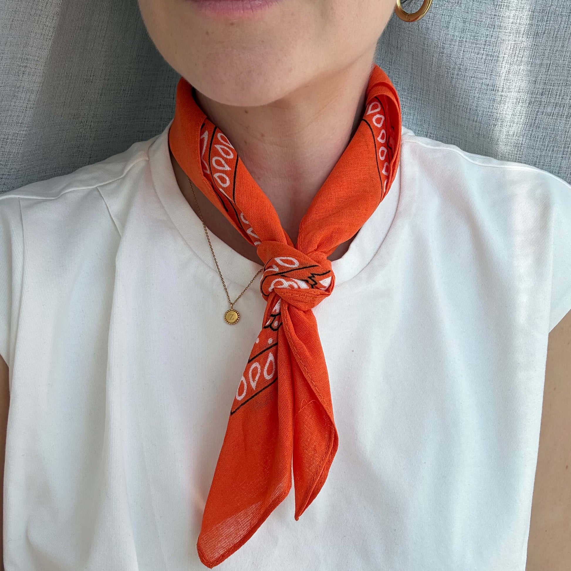 Oranje bandana sjaaltje koningsdag 100% katoen