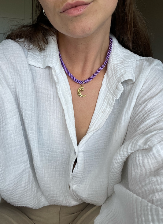LAATSTE STUKS Twisted ketting | The Purple twist goud